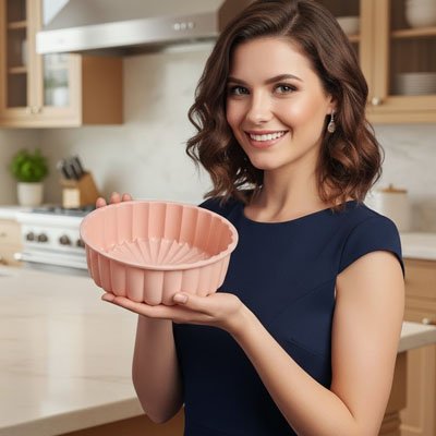Moule à gâteau silicone femme moule rose