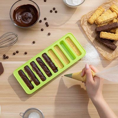 Moule silicone vert gateau choco
