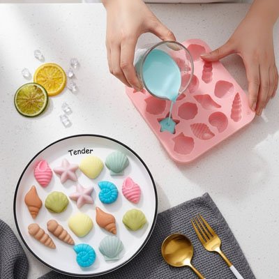 Moules en silicone choco bleu