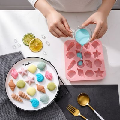 Moules en silicone coquillages